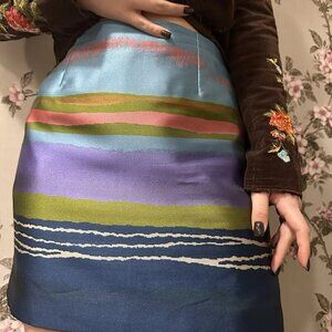 BNWT Ted Baker London  Striped Jacquard Mini Skirt
